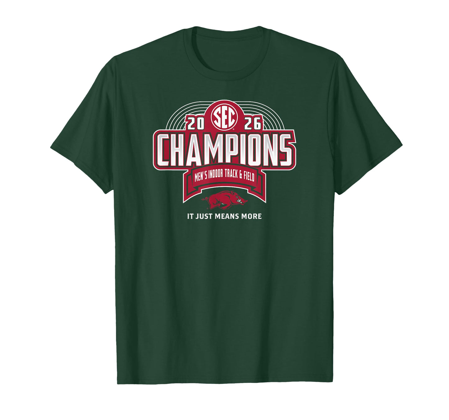 Arkansas Razorbacks Men's Track & Field SEC Champs 2026 T-Shirt