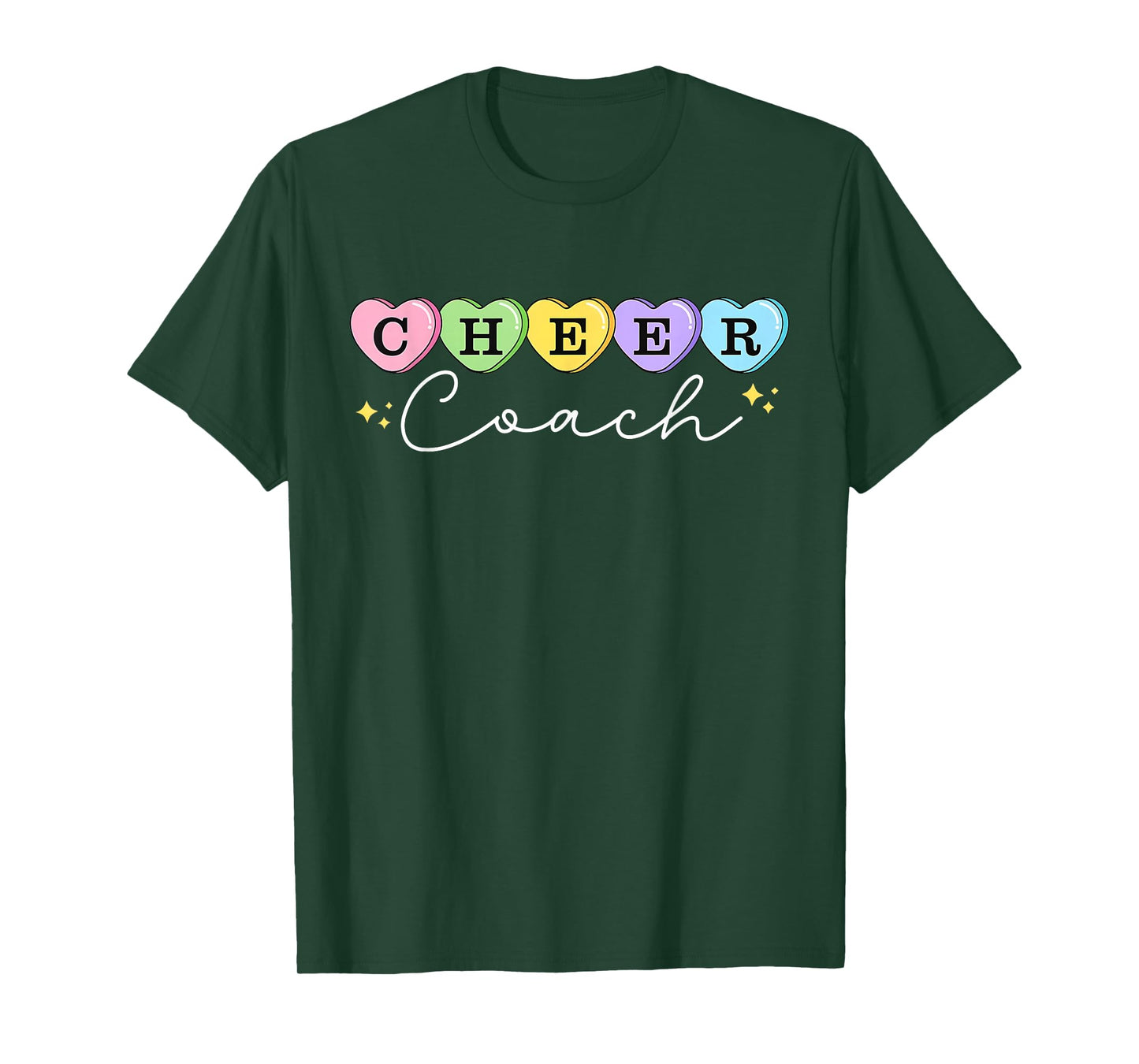 Heart Candy Valentines Cheer Coach Cheerleading Women T-Shirt