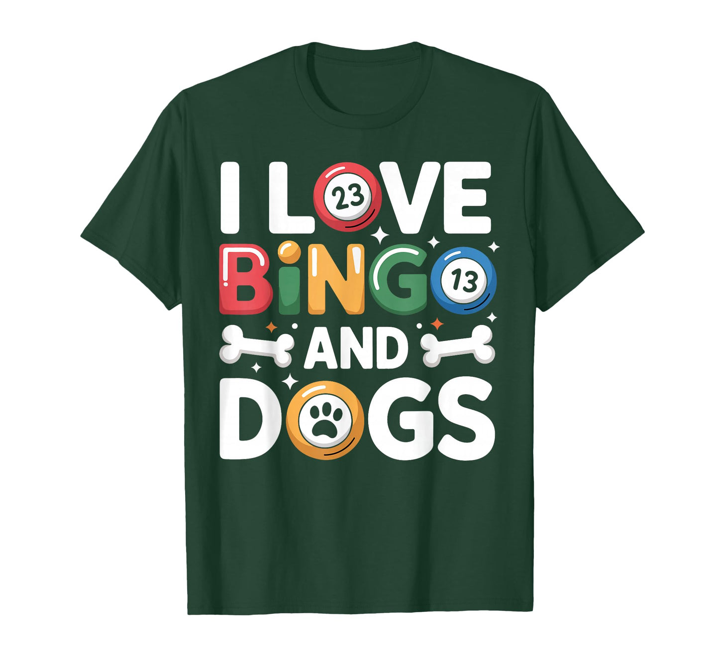 Bingo Player Dog I Love Bingo and Dogs T-Shirt