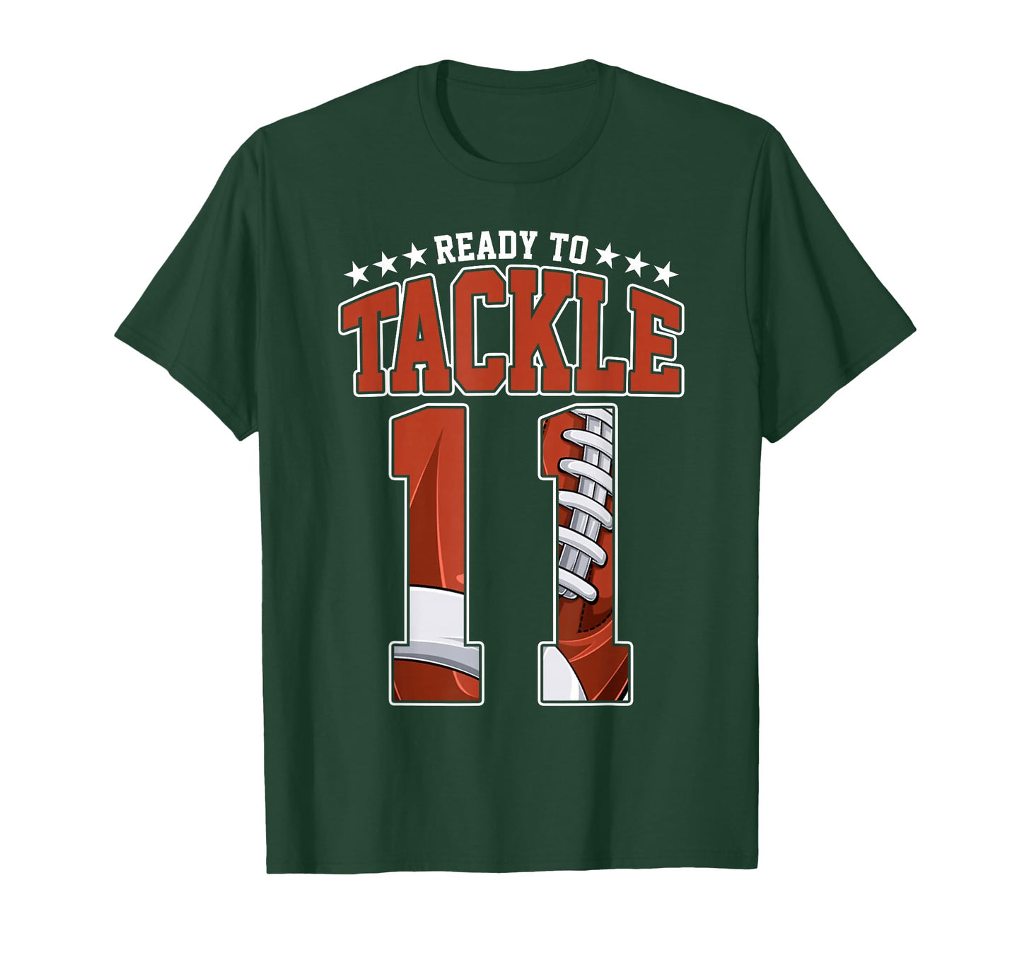 Ready to Tackle 11th Birthday Football Lover 11 Years Old Bo T-Shirt