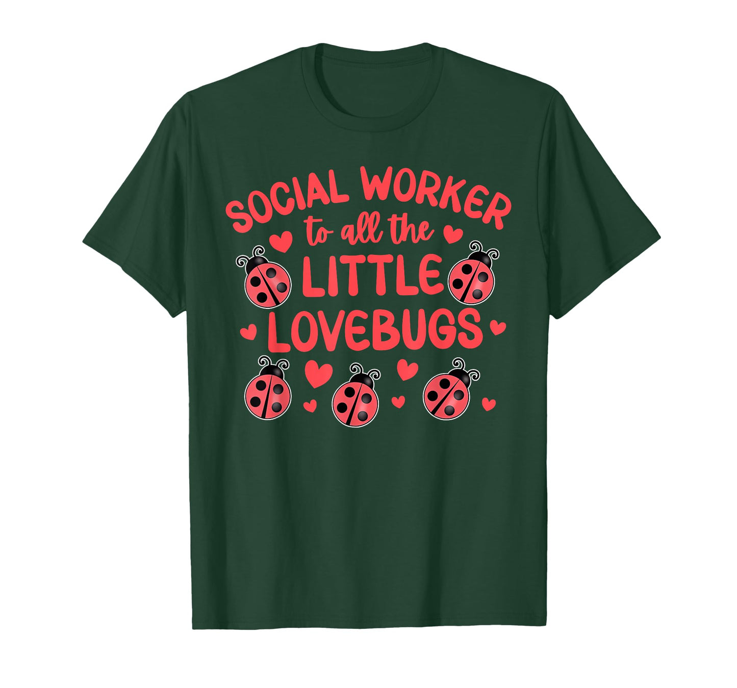 Social Worker Bugs Valentines Day Social Work Girls Women T-Shirt
