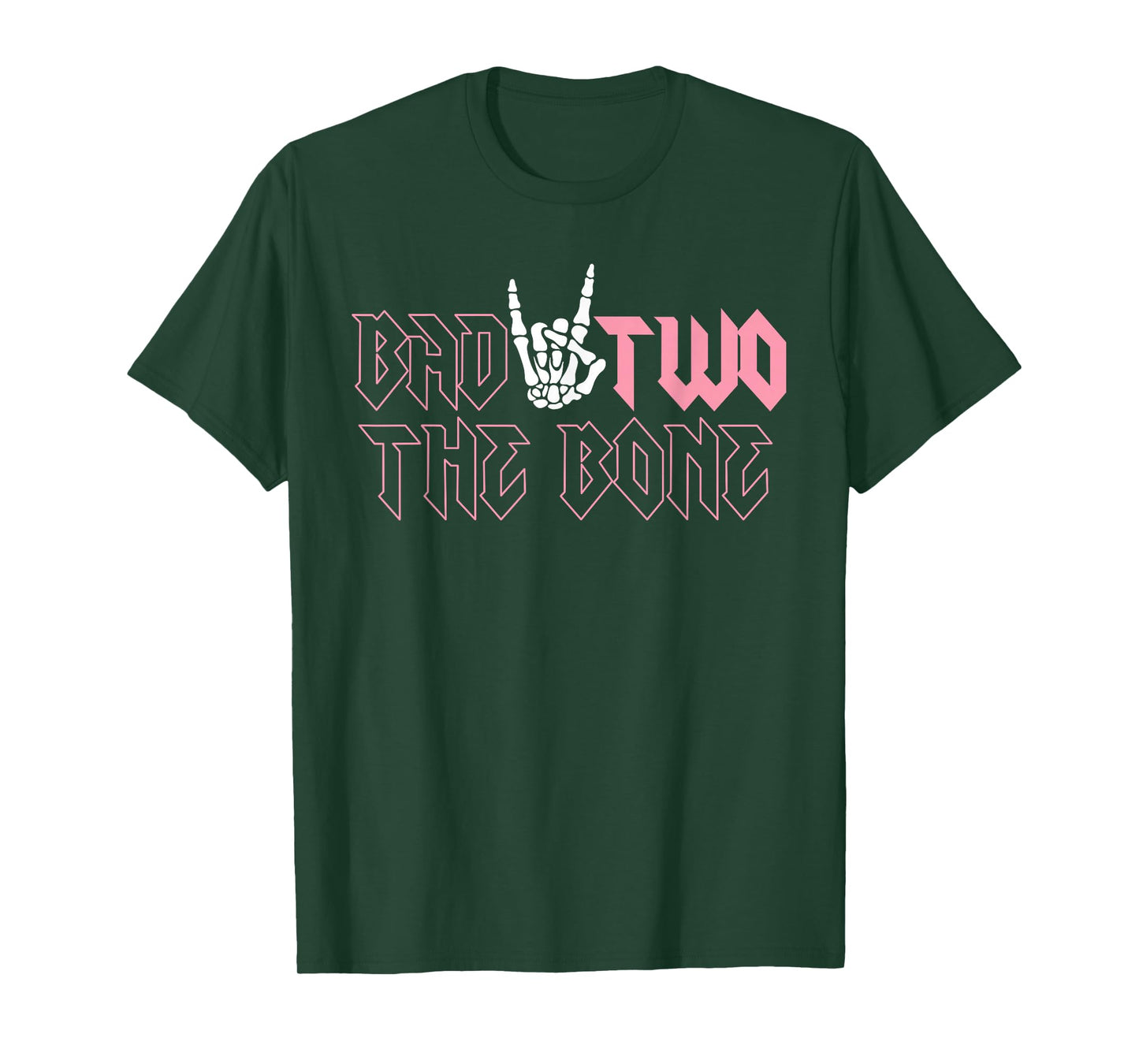 Bad Two The Bone Pink Birthday 2 Years Old Birthday T-Shirt