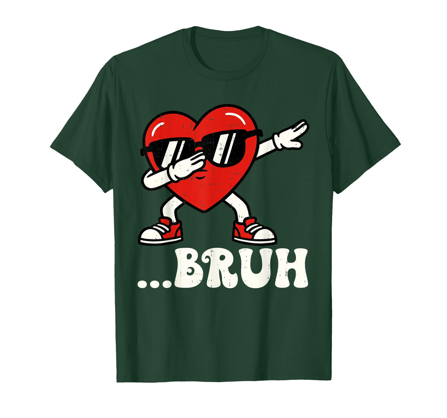 Dabbing Heart Dab Valentines Day for Teens Boys Girls Kids T-Shirt