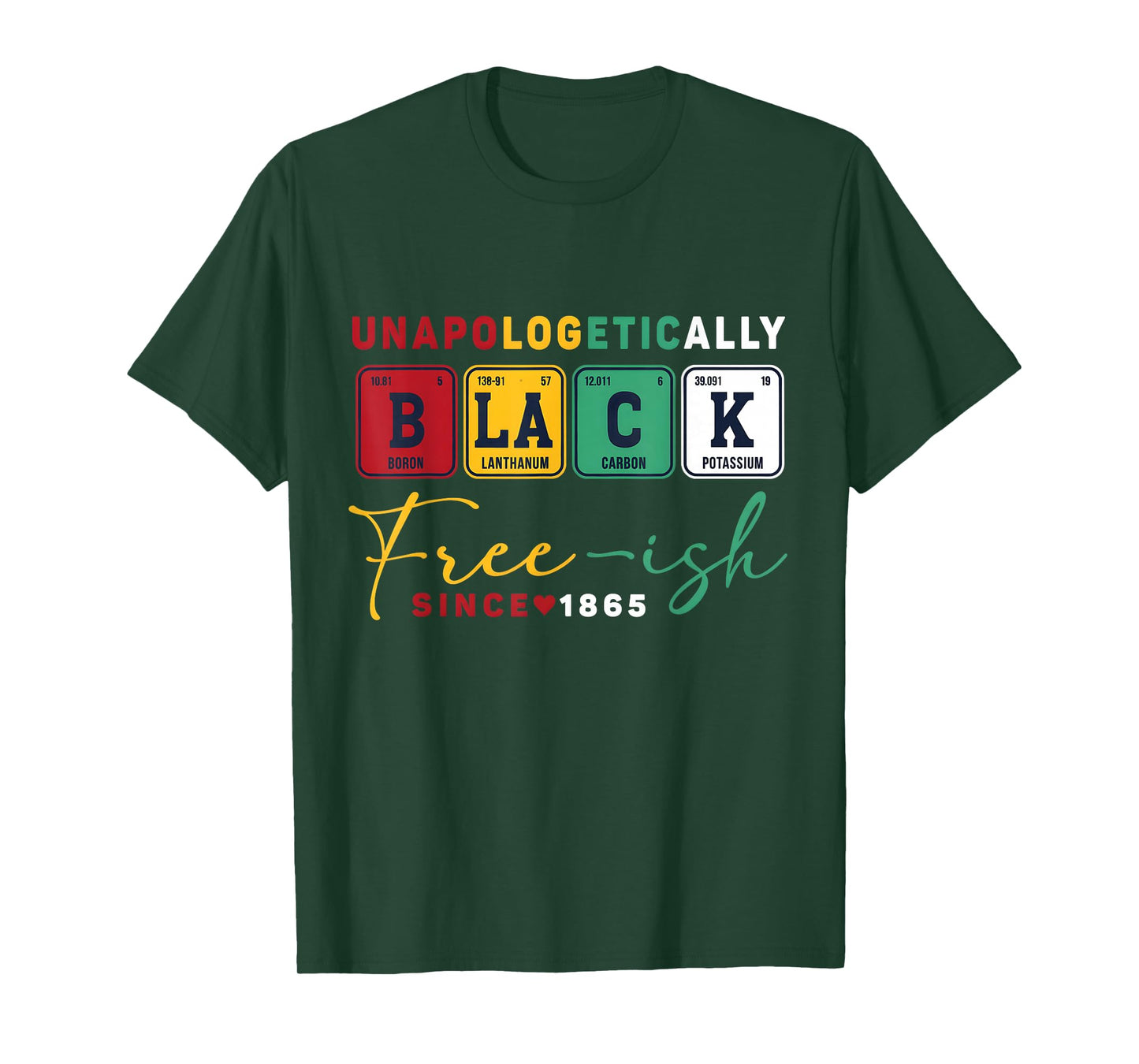 Black History Month Unapologetically Black Periodic Table T-Shirt