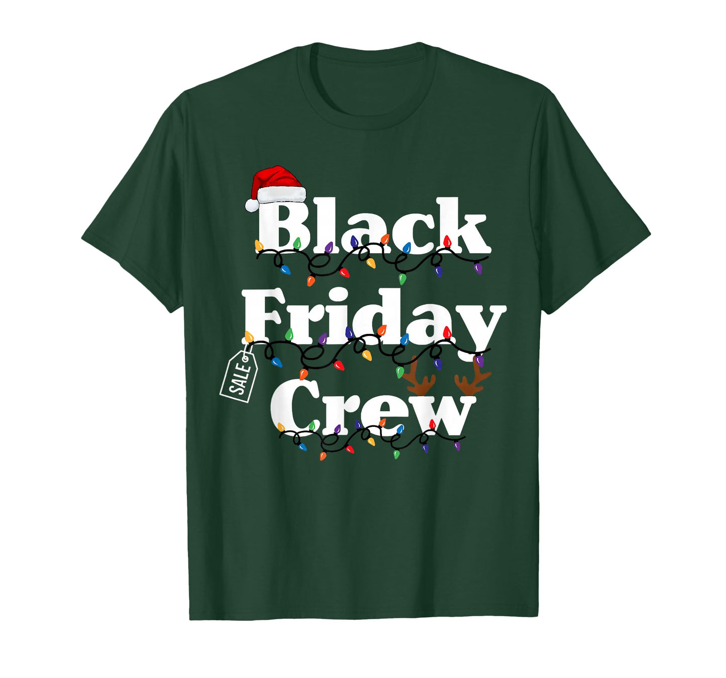 Funny Friday Shopping Crew Christmas Black Shopping Family T-Shirt