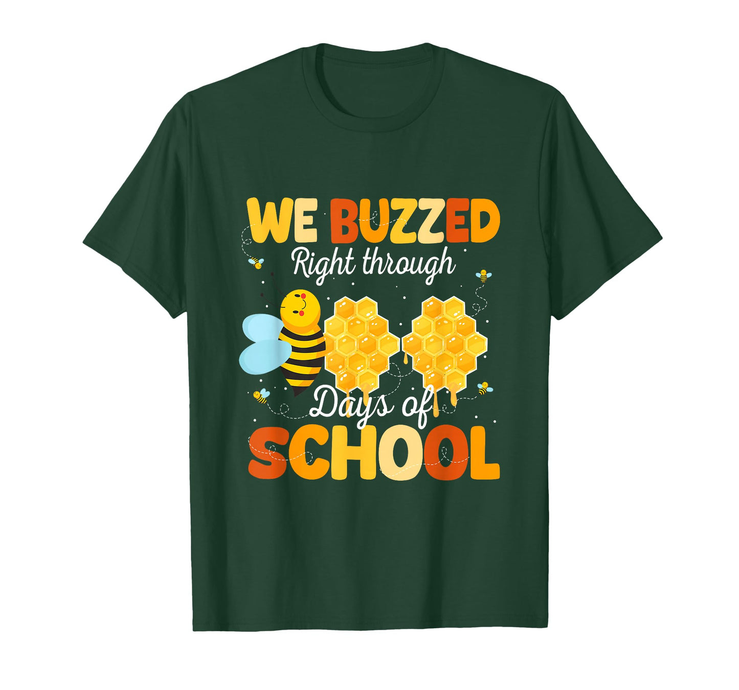 We Buzzed Right Through 100 Days of School Bees Boys Girls T-Shirt