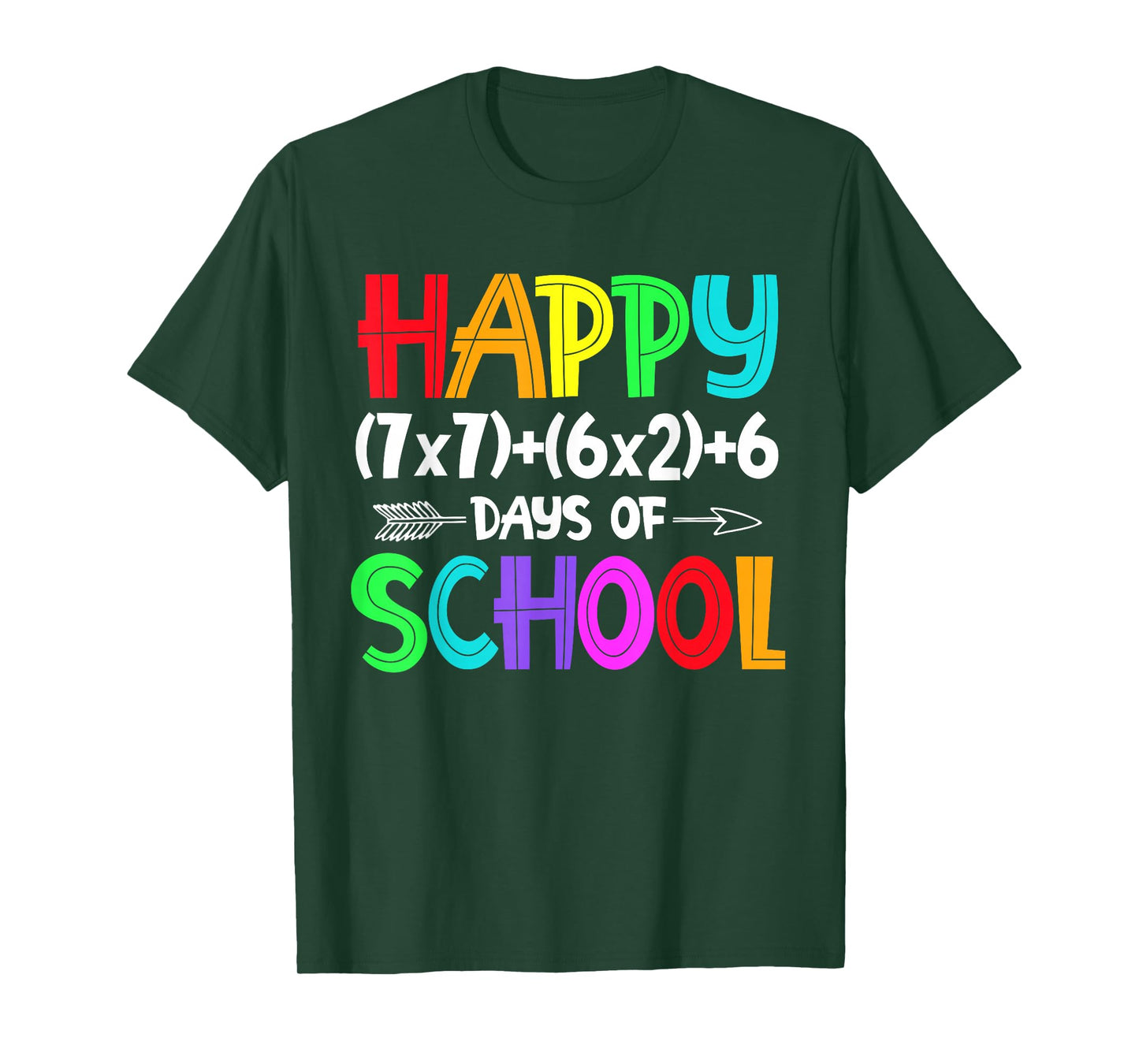 Happy 67 Days of School Math Teacher Students Six Seven Meme T-Shirt