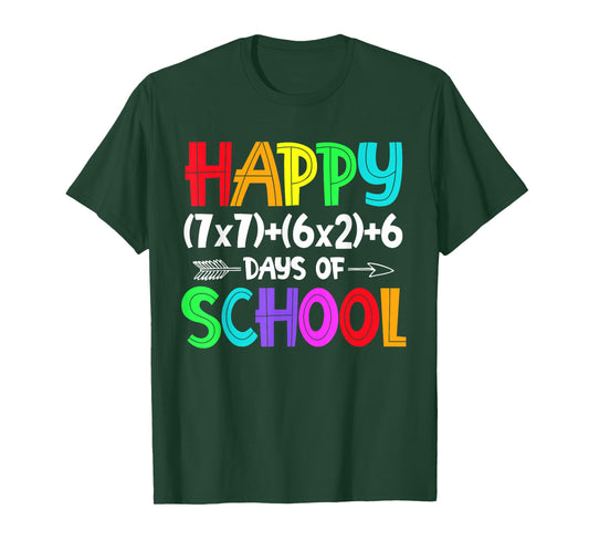 Happy 67 Days of School Math Teacher Students Six Seven Meme T-Shirt