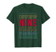 Nine 9th Birthday Retro Layered Text 9 Year Old T-Shirt