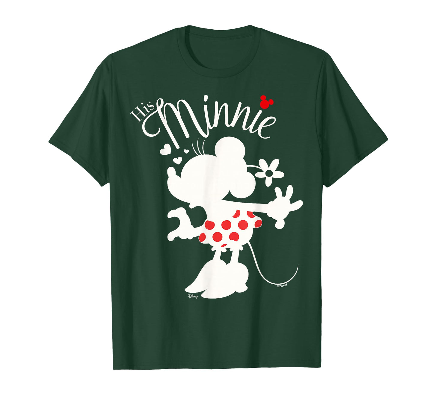 Disney Mickey and Friends His Minnie Silhouette Hearts T-Shirt