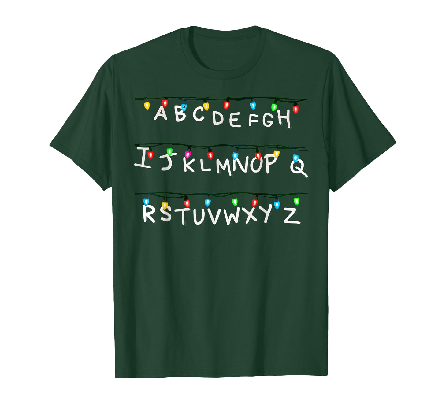 Stranger Wall Alphabet Lights Funny Spooky Back to School T-Shirt