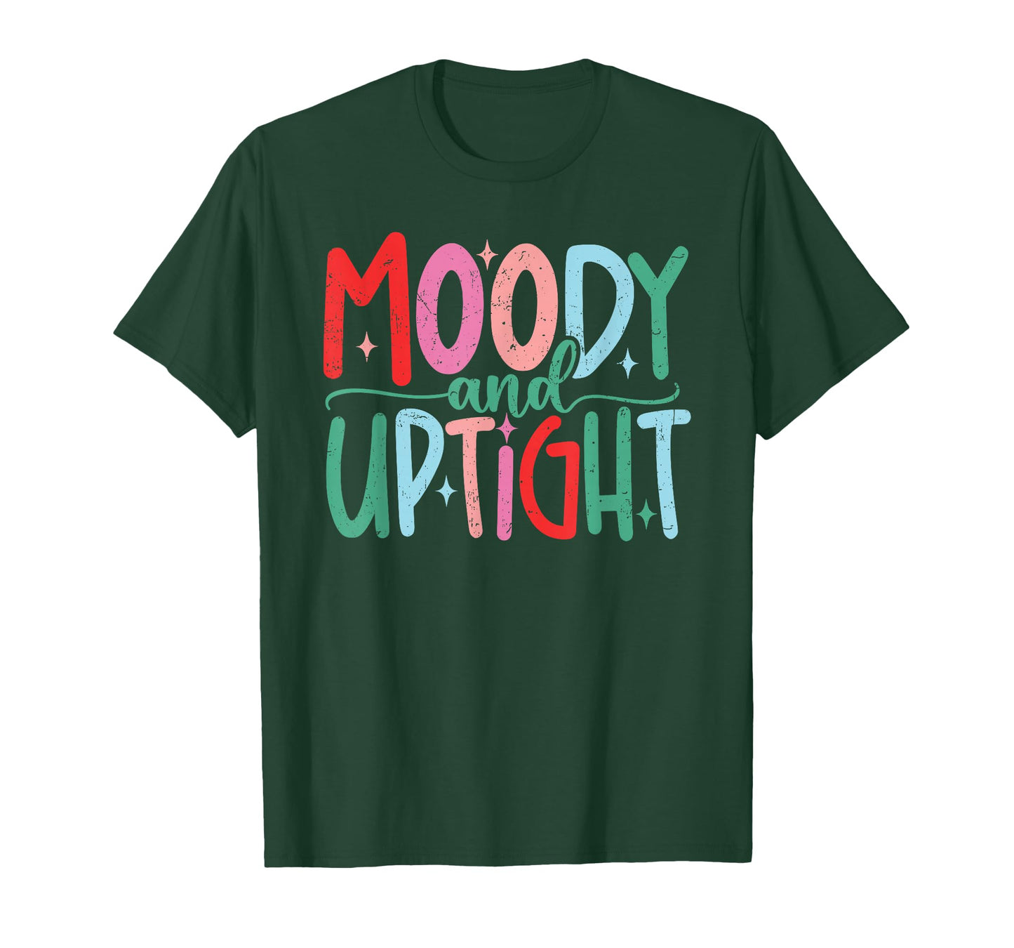 Merry & Bright Moody & Uptight Matching Couples Christmas T-Shirt