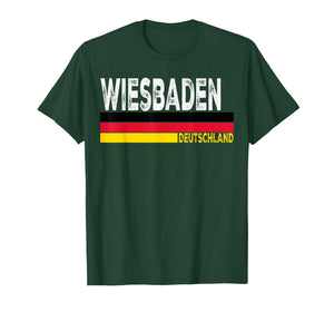 Wiesbaden Germany Retro Flag Vintage Travel Souvenir T-Shirt
