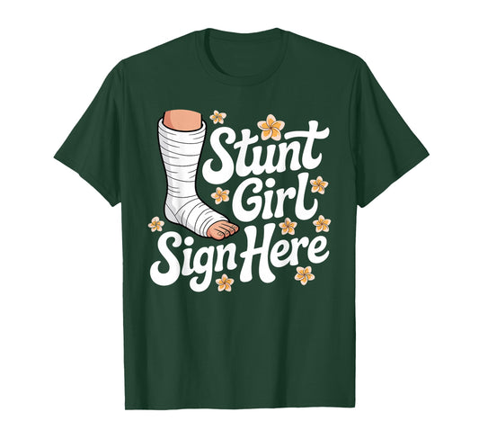 Broken Leg Art for Women Girls Broken Ankle Foot Recovery T-Shirt