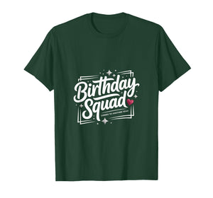 Birthday Squad Party Matching Family Group Funny Bday Team T-Shirt