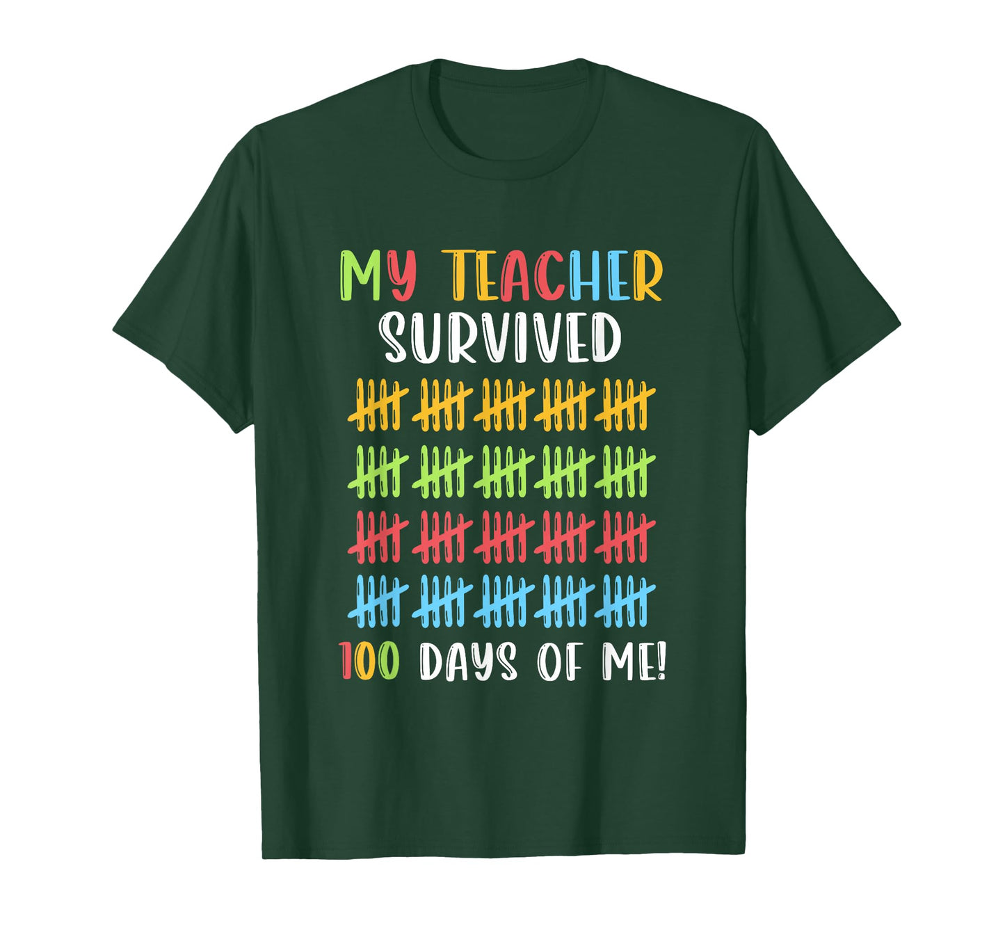 My Teacher Survived 100 Days of Me Boy Girl 100th Day School T-Shirt