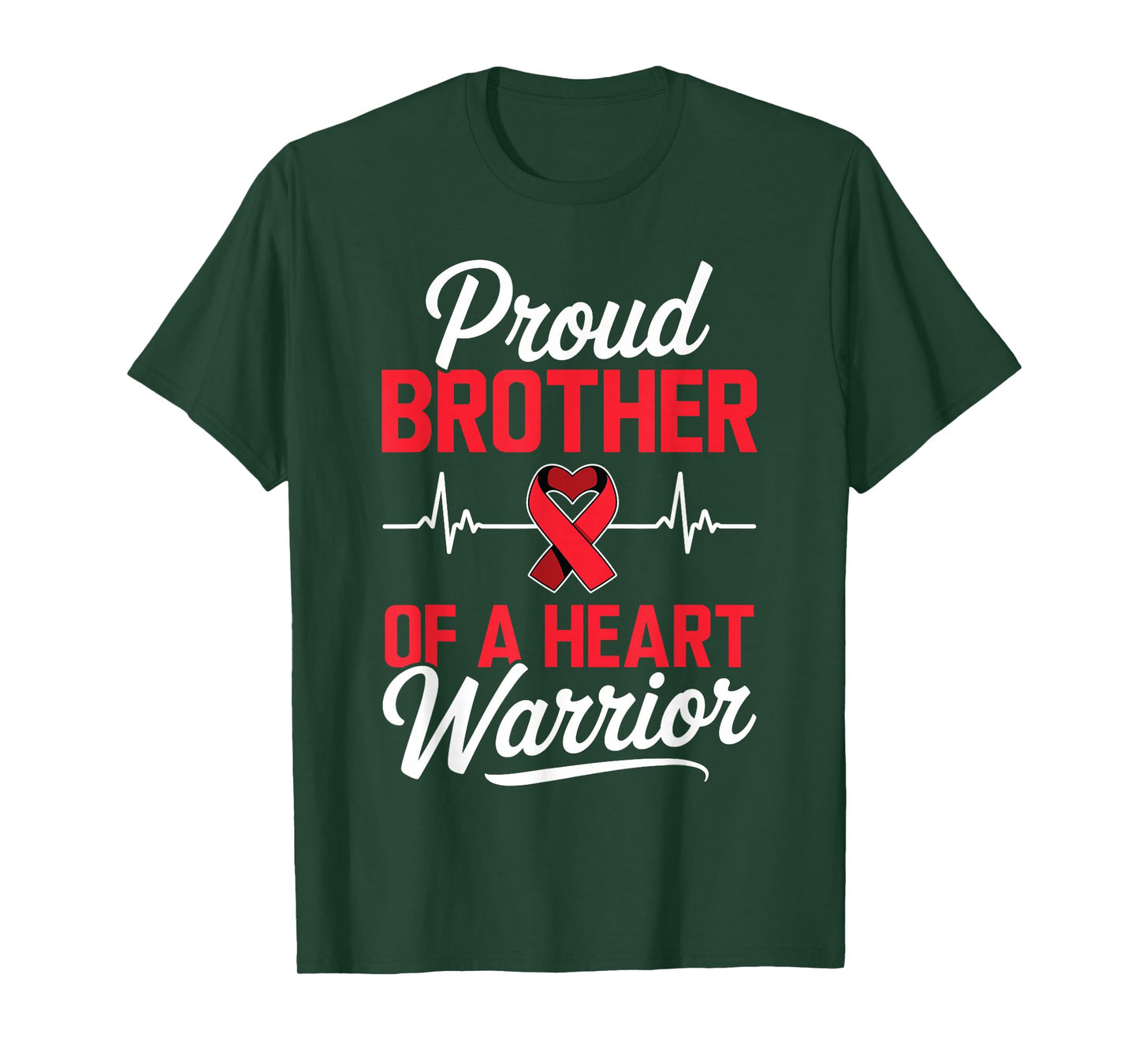 Proud Brother of a Heart Warrior Heart Disease Awareness T-Shirt