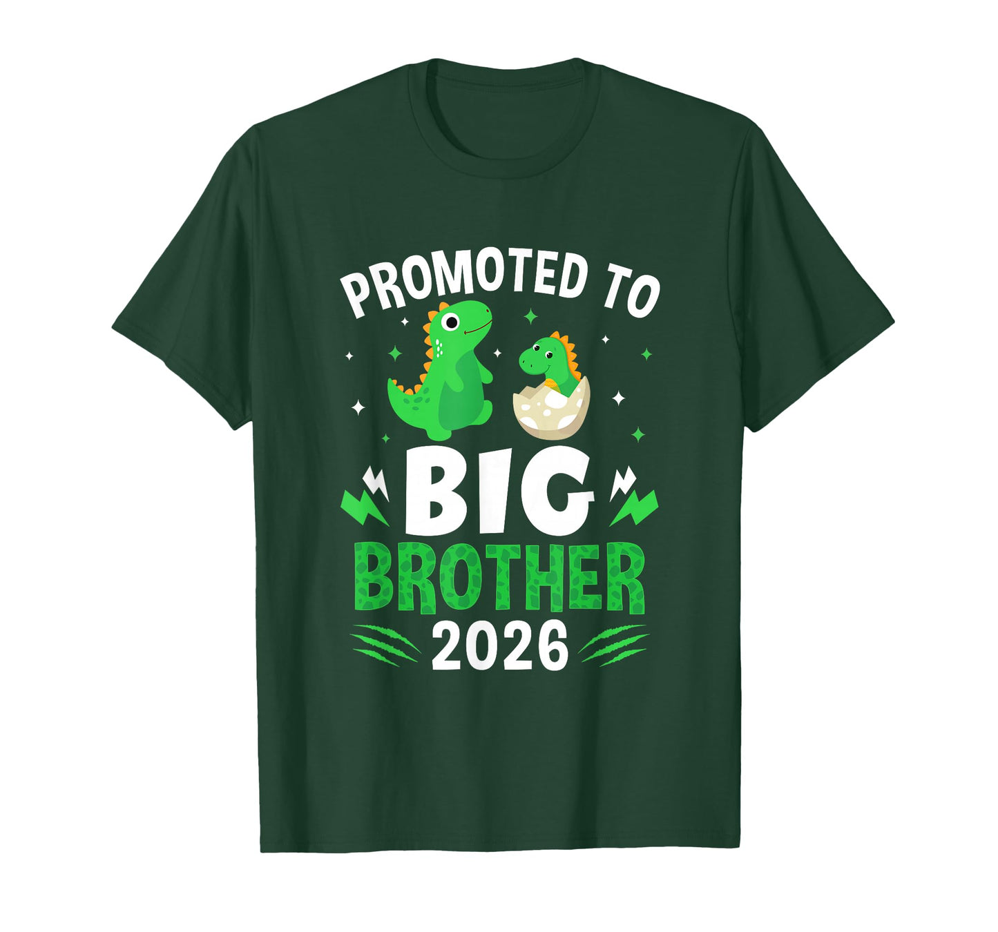 Promoted to Big Brother 2026 Dinosaur T-Rex Boys Kids T-Shirt