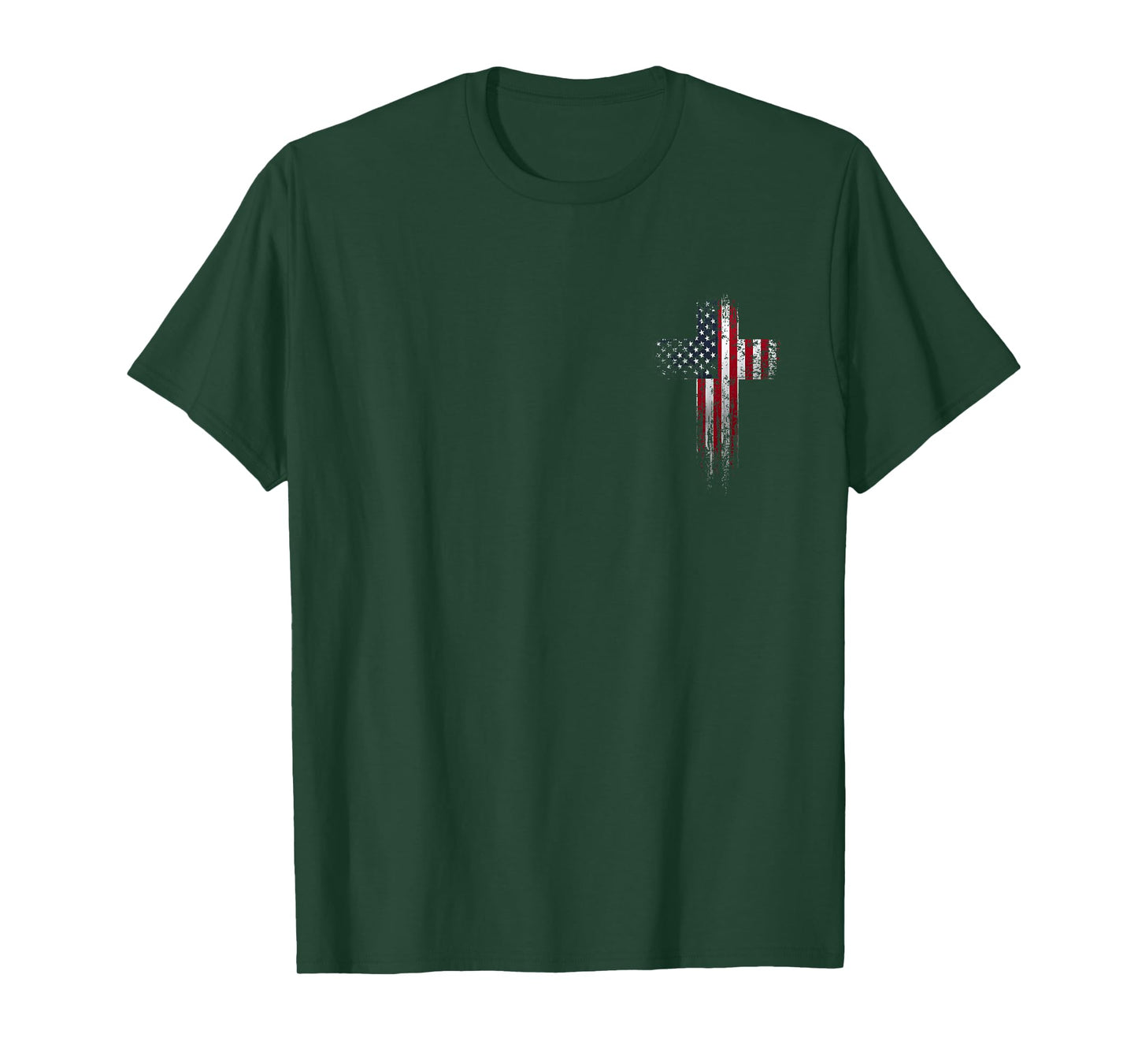 American USA Flag Christian Cross T-Shirt