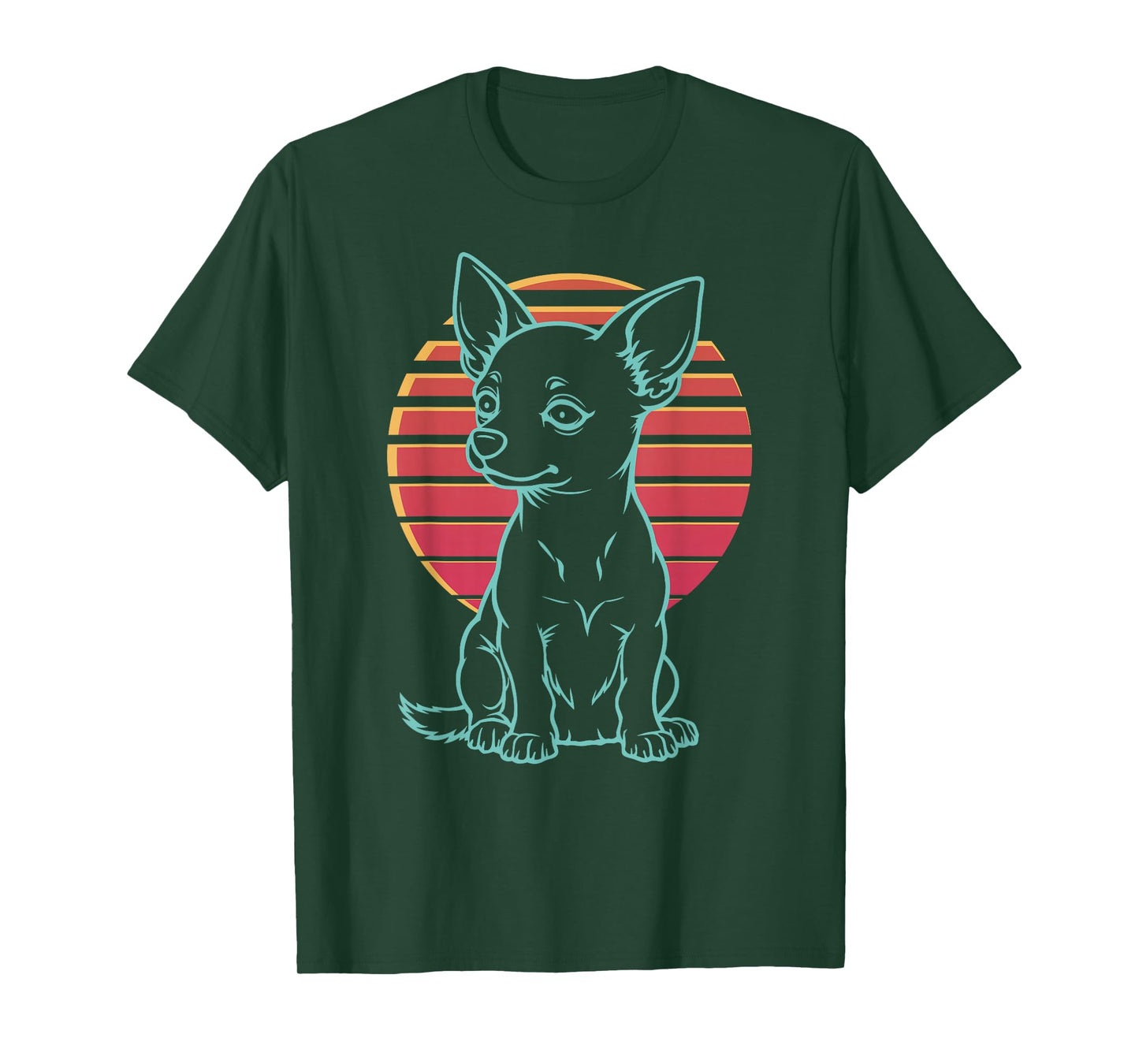 Chihuahua Lover Dog Owner Retro Synthwave 80s T-Shirt