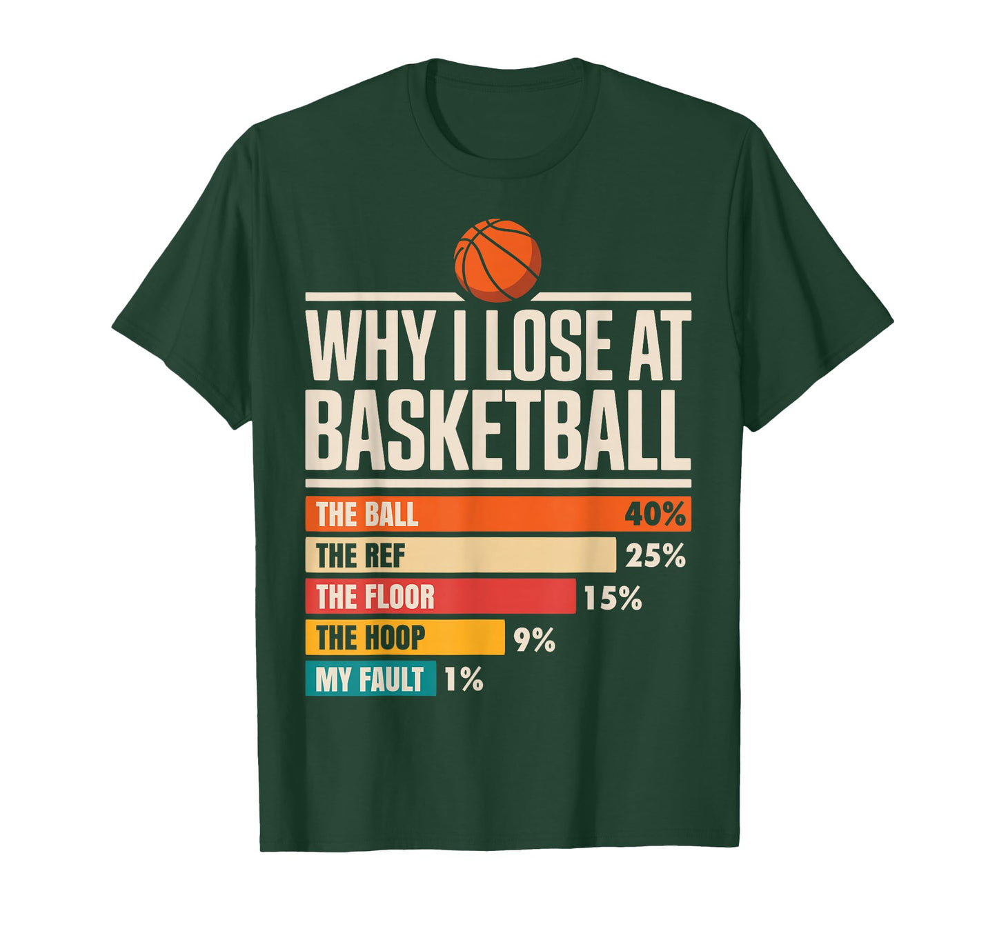 Why I Always Miss Funny Chart Basketball Hoop T-Shirt