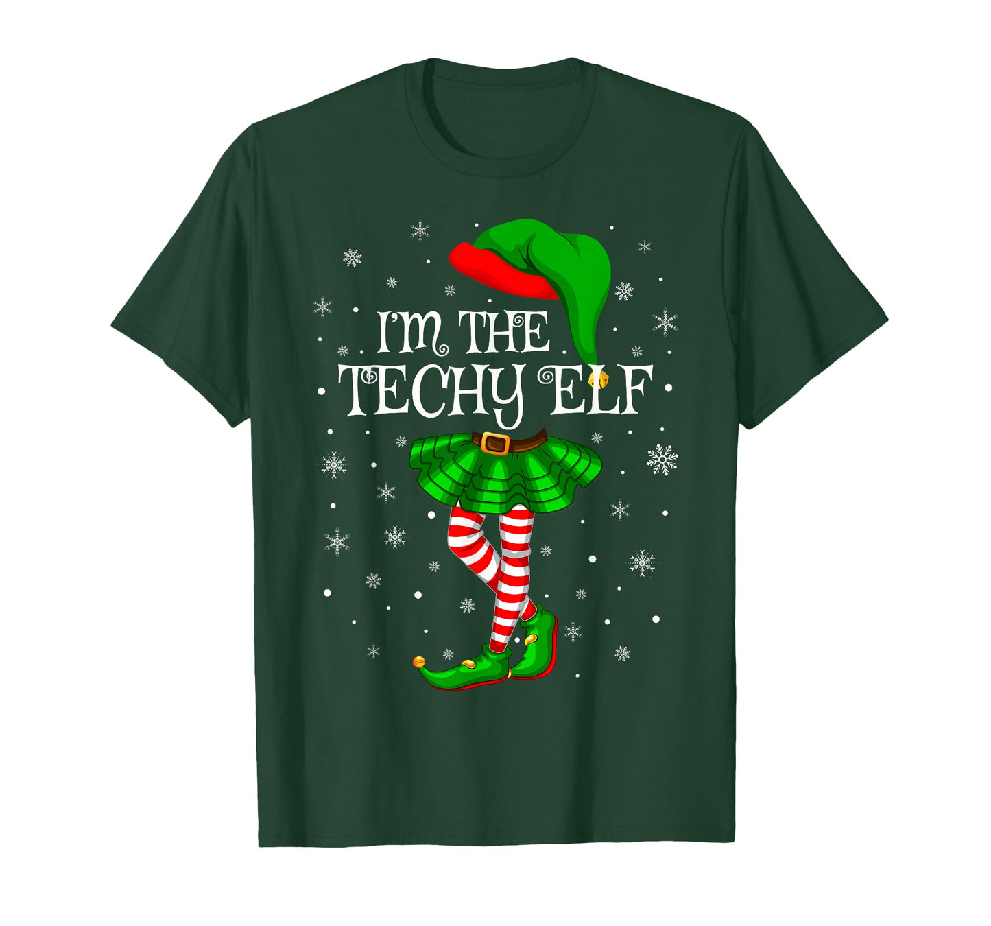 Techy Elf Christmas Family Group Women Girls Xmas Pajama T-Shirt