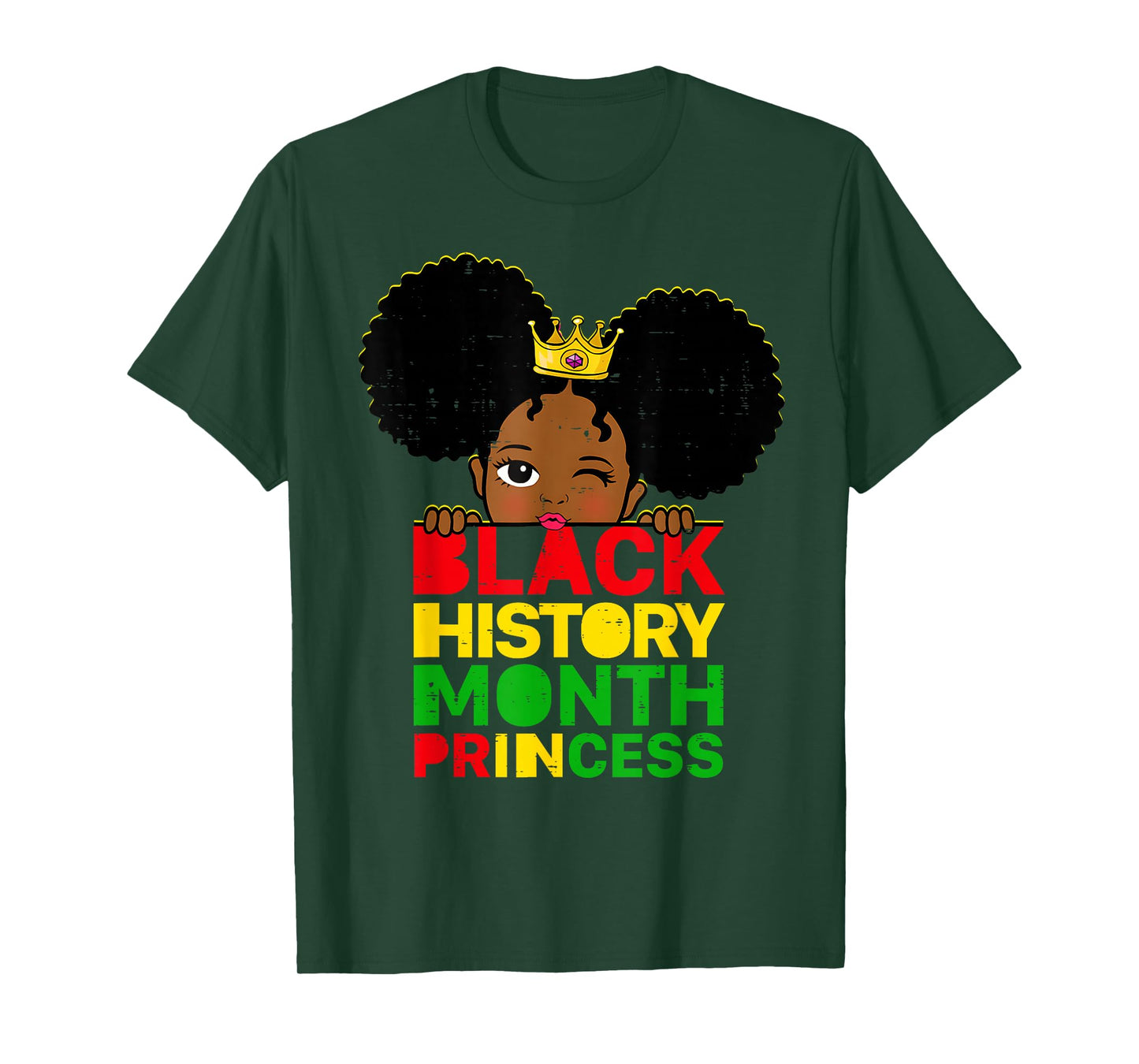 Black History Month Princess African Melanin Girls Toddler T-Shirt