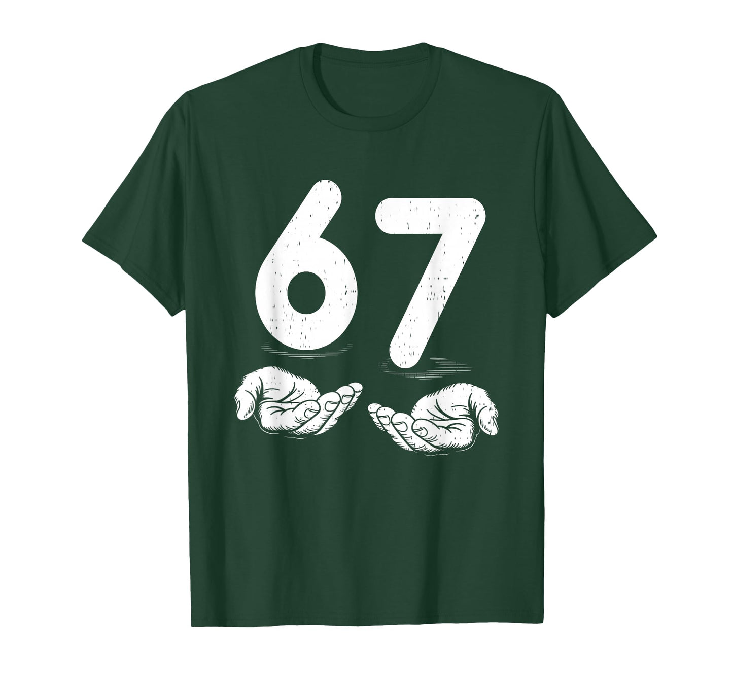 Funny Six Seven 6 7 Meme Gen Alpha Slang 6 7 Hands T-Shirt