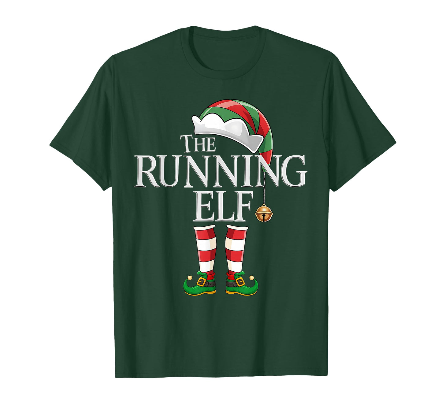 Running Elf Squad Christmas Matching Pajama Xmas Party Elf T-Shirt