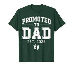Promoted to Dad Est 2026 Varsity First Time Daddy to Be T-Shirt