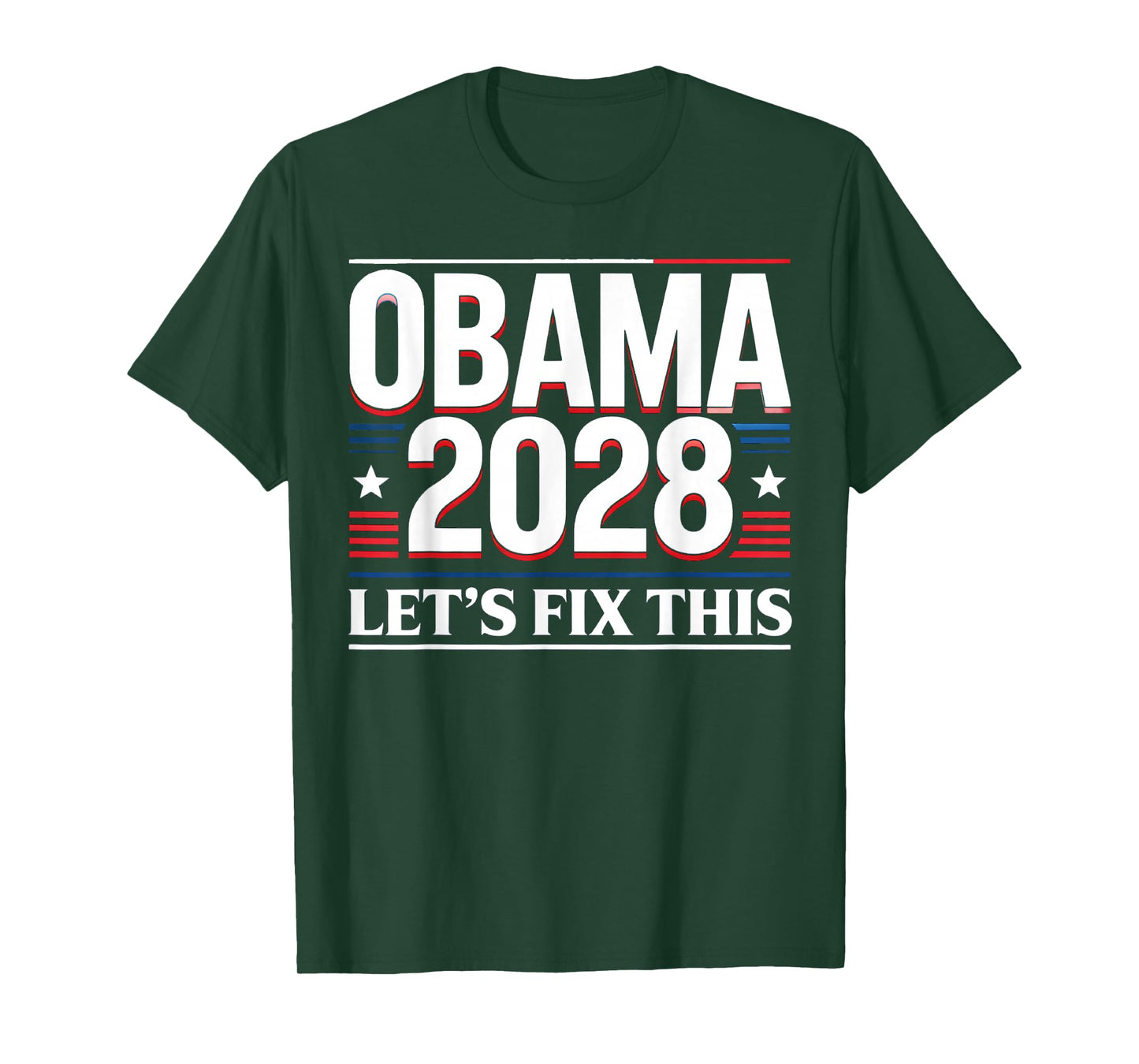 President Barack Obama 2028 Portrait Patriotic Democrat USA T-Shirt