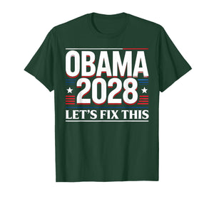 President Barack Obama 2028 Portrait Patriotic Democrat USA T-Shirt