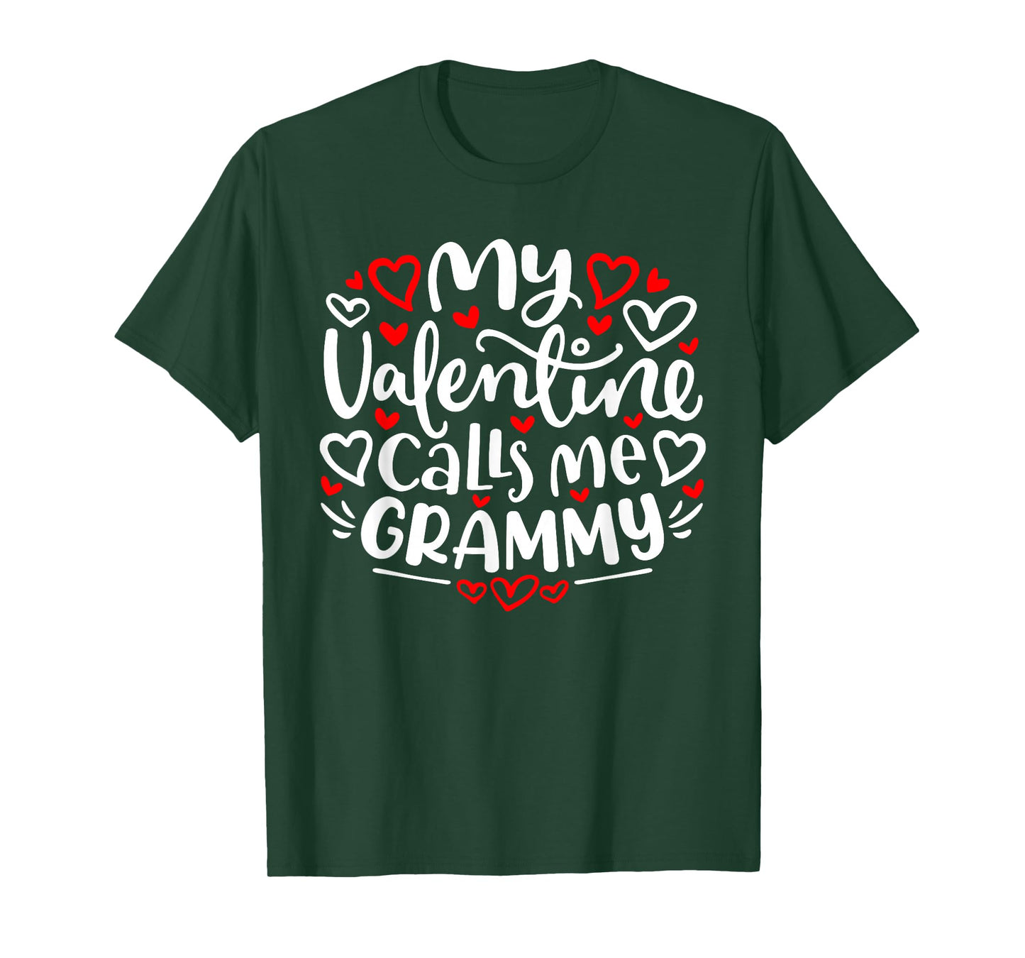 My Valentine Calls Me Grammy Cute Heart Valentine's Day T-Shirt