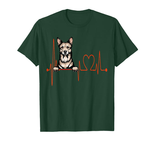 Carolina Dog Heartbeat EKG My Dogs are My Cardio T-Shirt