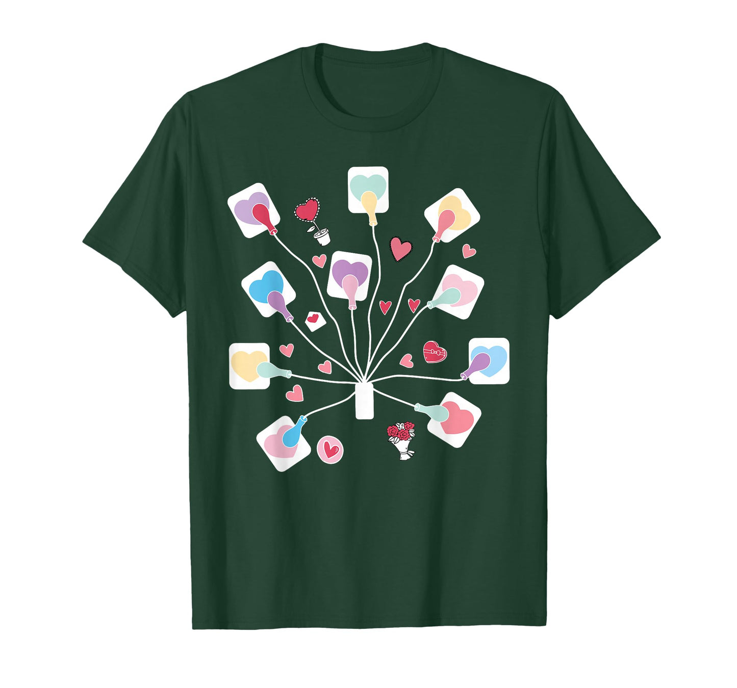 Valentines EKG Leads Cheat Nurse Telemetry Tech Cardiology T-Shirt