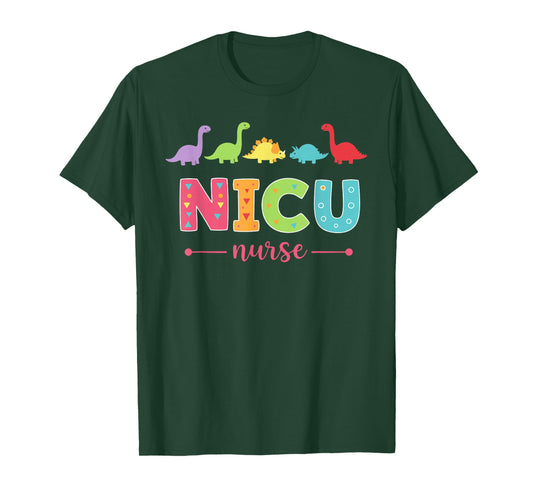 Nicu Nurse Cute Dinosaurs for Best Nurses and Professionals T-Shirt