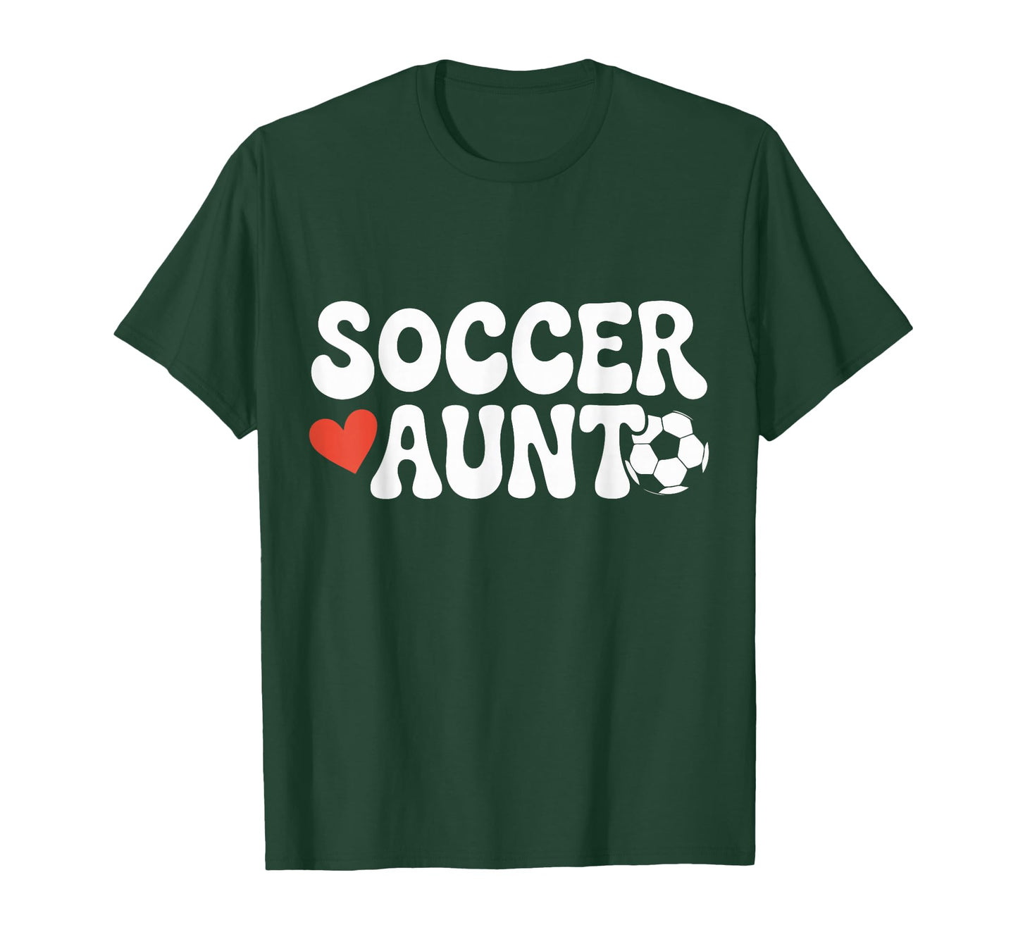 Proud Soccer Aunt Family Sport Retro Groovy Nephew Auntie T-Shirt