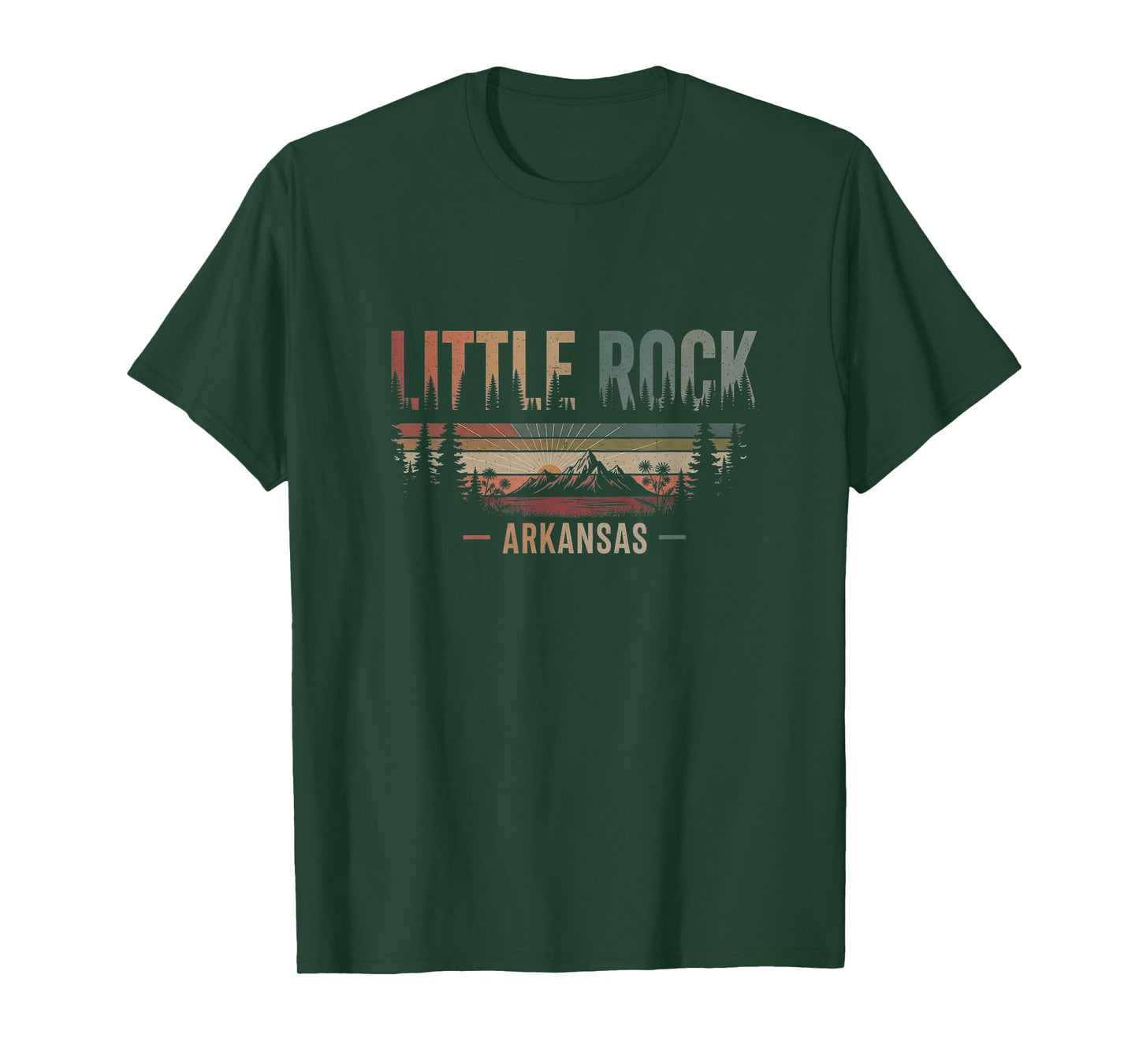 Retro Little Rock Arkansas Drawing Art Design T-Shirt