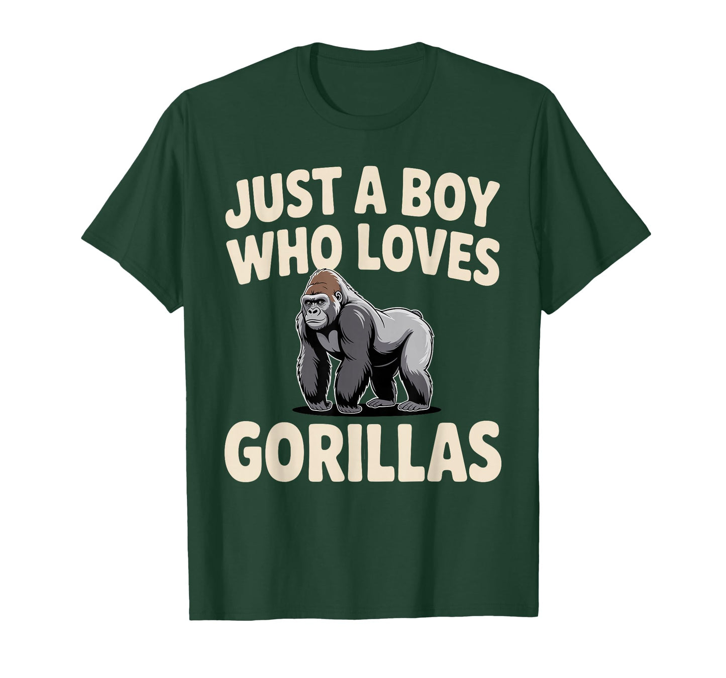 Gorilla Art for Boys Men Kids Ape Zoo Animal Gorilla Lover T-Shirt