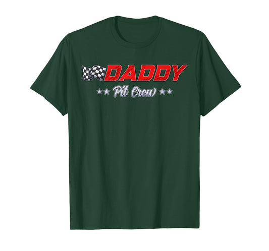 Pit Crew Daddy Racing Car Family Matching Birthday Party T-Shirt