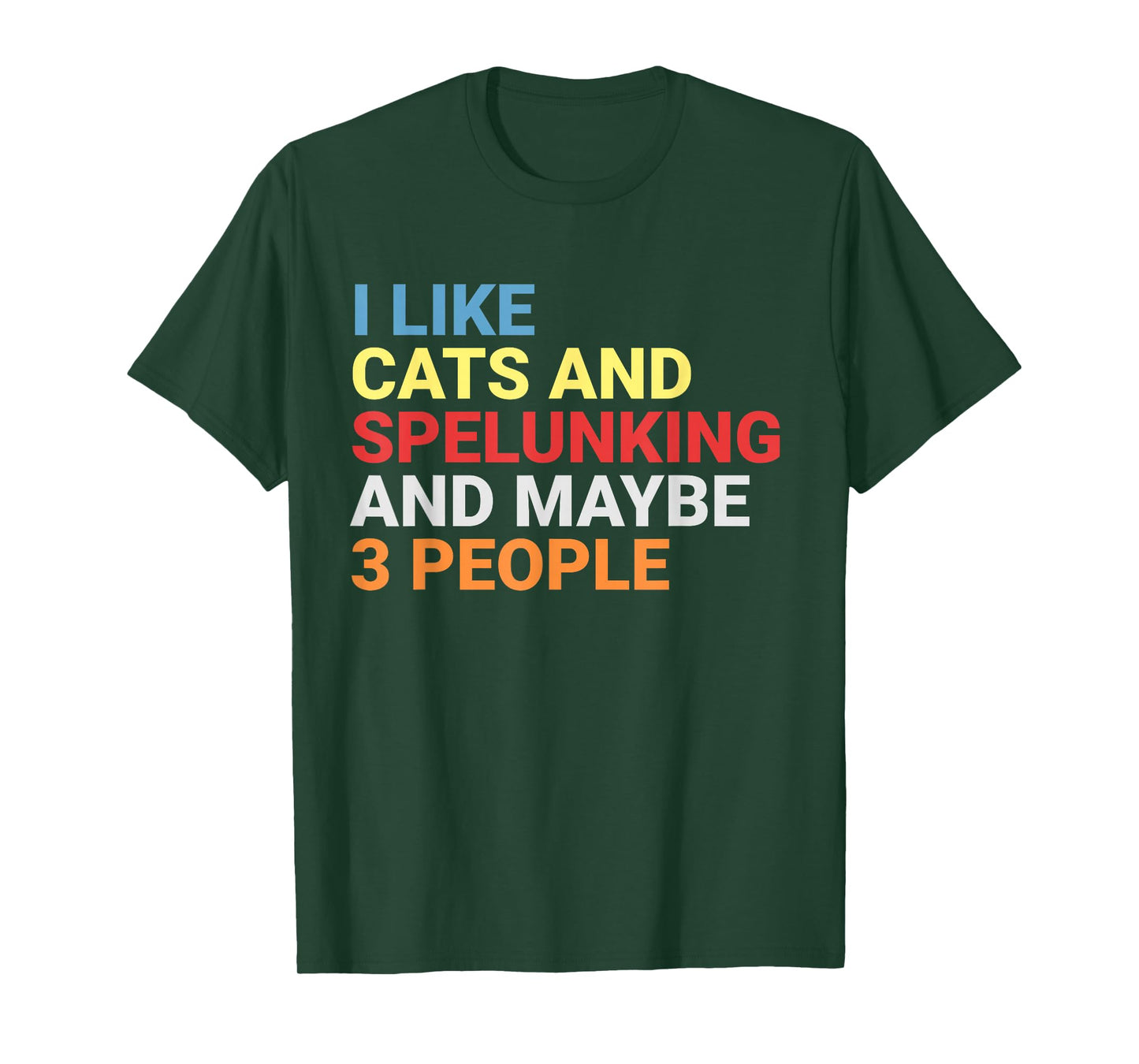 Retro I Like Cats and Spelunking Lover Spelunker Funny Cat T-Shirt