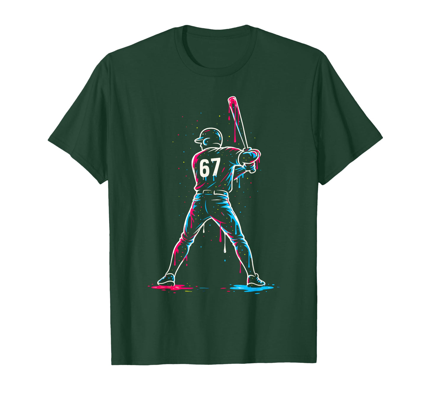 Baseball Drip 6 7 Number 67 Six Seven Meme Mens Boys Kids T-Shirt
