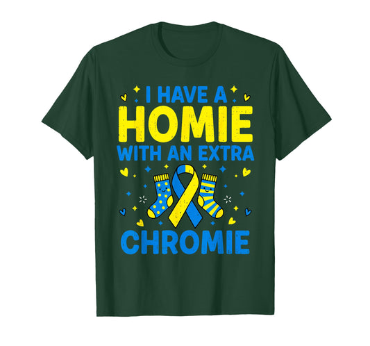 Friend Homie Down Syndrome Awareness T21 Youth Boys Girl Kid T-Shirt