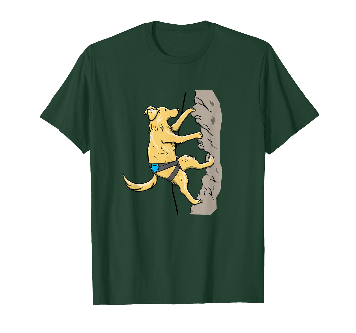 Adventurous Dog Rock Climbing Graphic | Outdoor Boulder T-Shirt