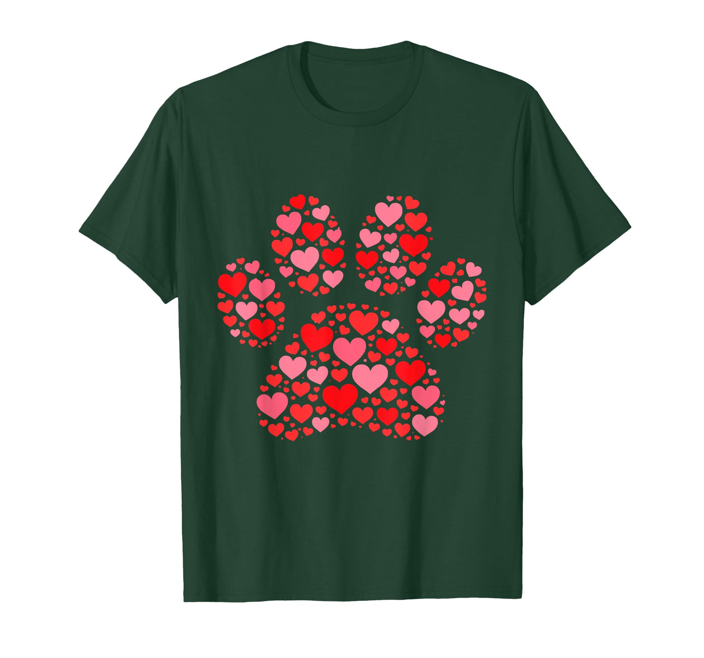 Valentines Day Cat Paw Print Cute T-Shirt