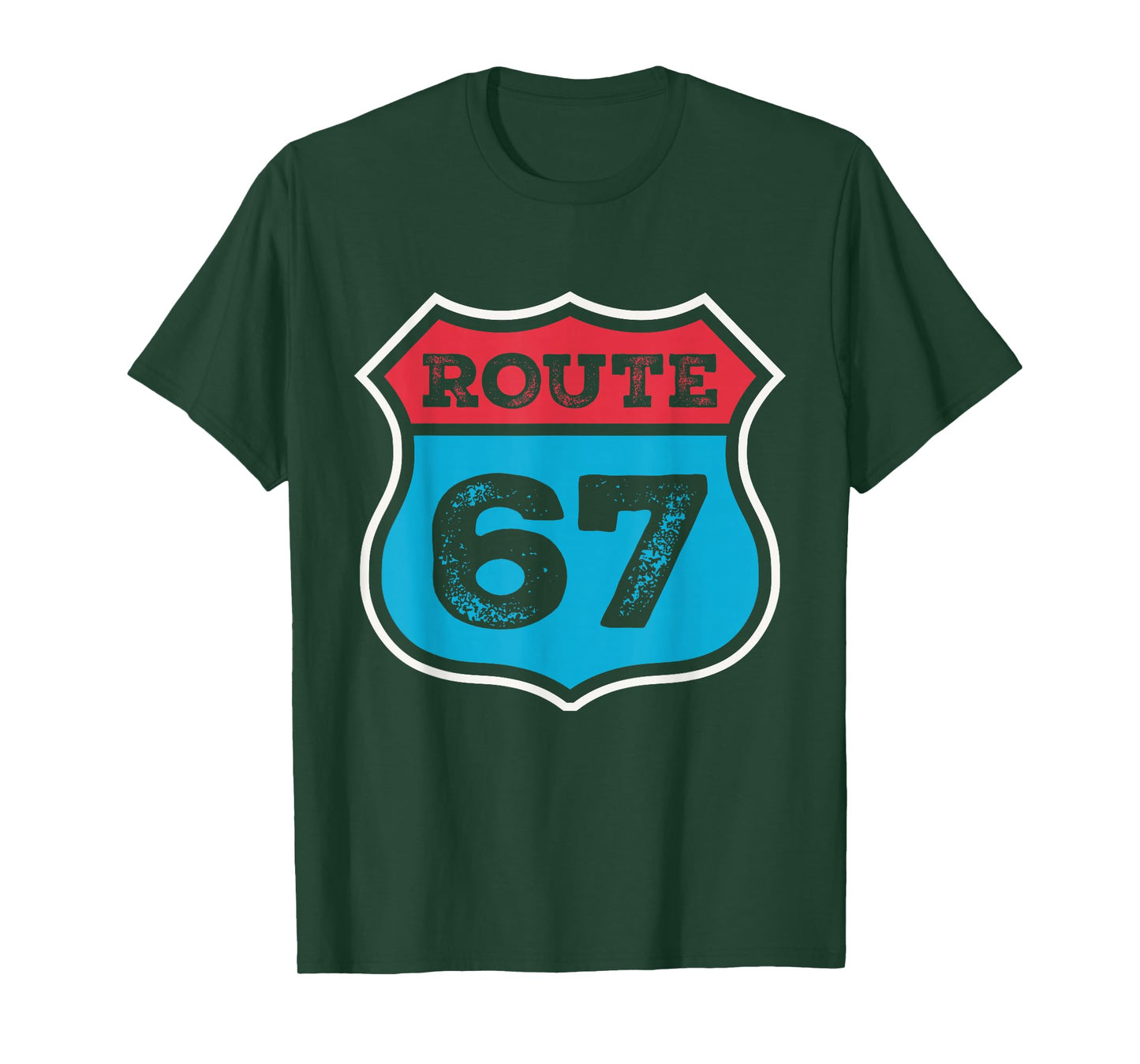 Vintage Route 67 Six Seven Meme 67th Birthday 80s 70s T-Shirt