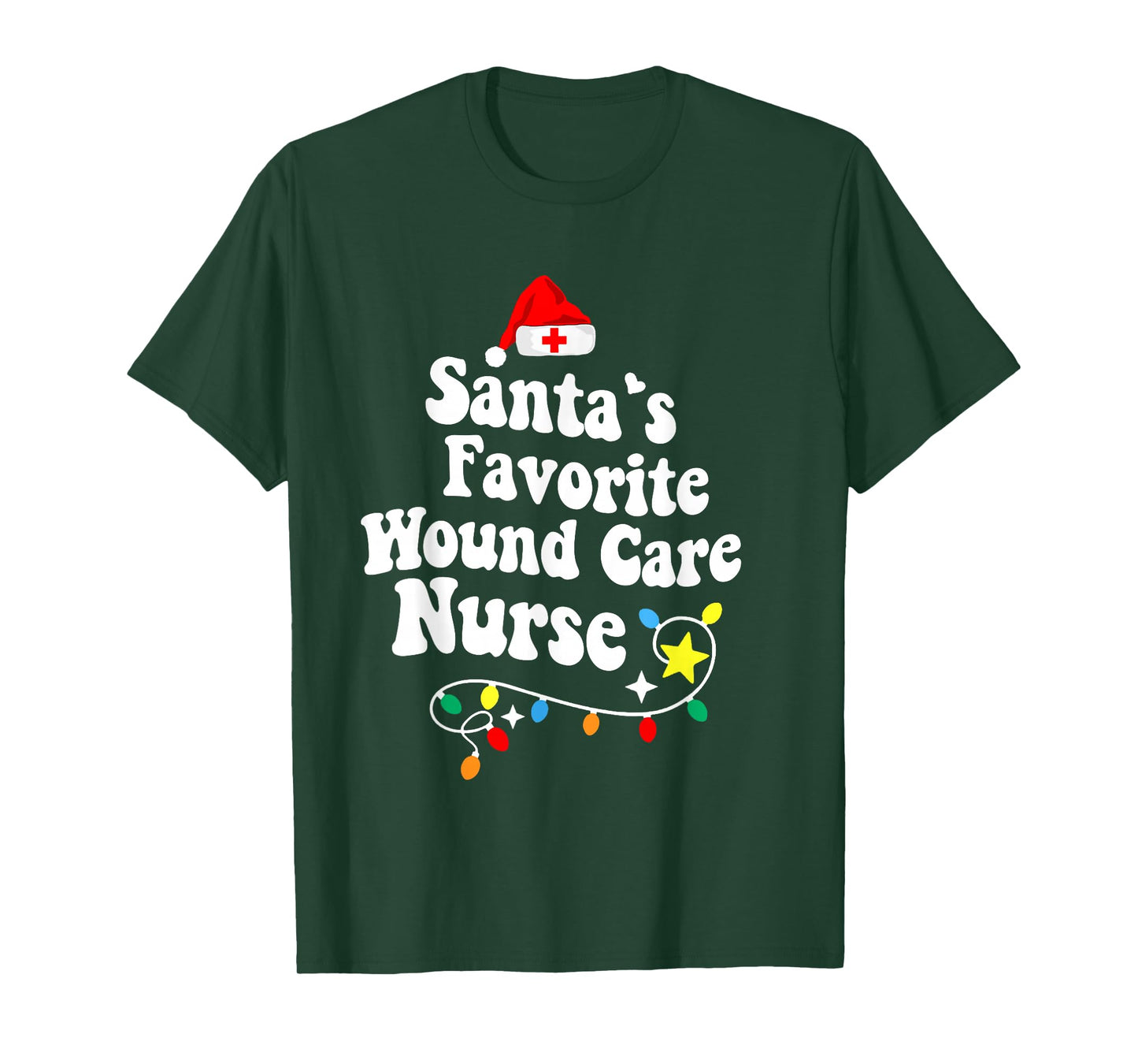 Santa's Favorite Wound Care Nurse Christmas T-Shirt