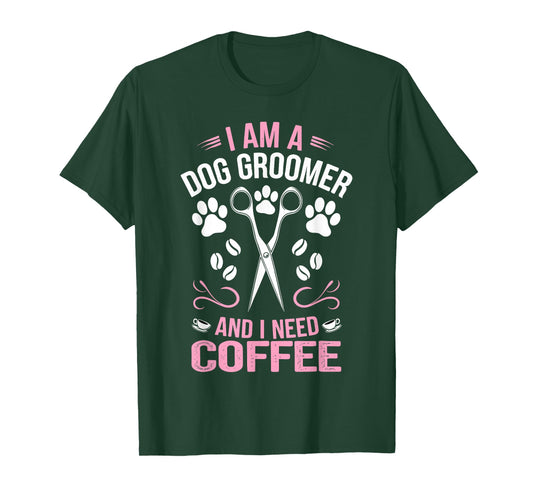 Cool Dog Groomer Art for Men Women Dog Grooming Pet Groomer T-Shirt
