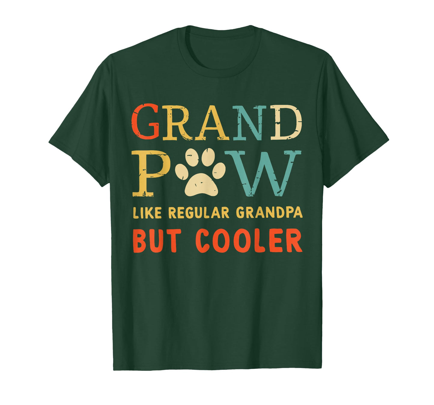 Dog Lover Grandpa Club Funny Grand Paw Dog Owner Fathers Day T-Shirt