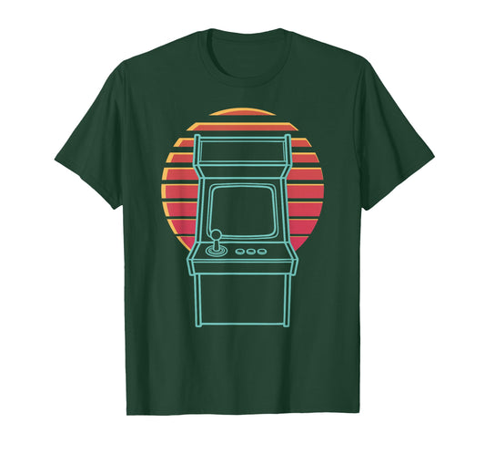 Arcade Video Game Machine Gaming Retro Synthwave 80s Gamer T-Shirt